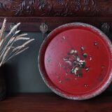 Very large Napoleon III painted tin tray