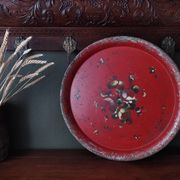 Very large Napoleon III tray in painted tin