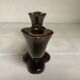 Art Deco brown double candle holder