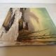 Small winter landscape painting, oil on canvas, signed.