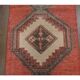 Vintage Turkish Hand-Knotted Red Runner Rug 83x380
