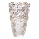 Vase vintage en verre dépoli relief de roses