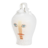 Vase en terre cuite peinte, travail contemporain