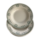 7 Old dark green Digoin hollow plates