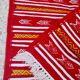 Handmade white and yellow red carpet 72x107cm