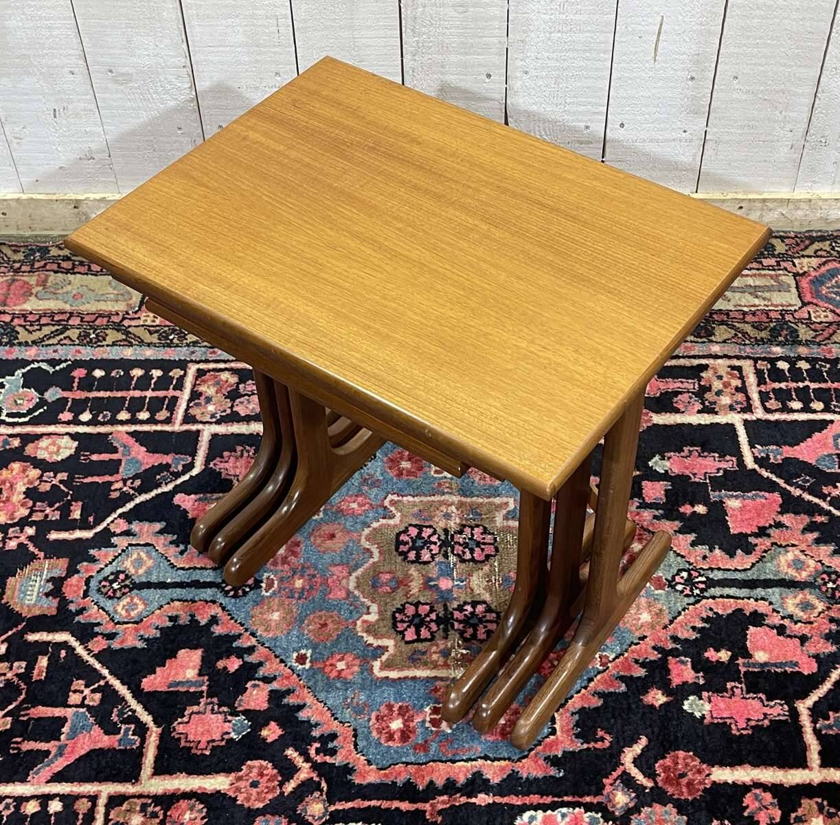 Set of 3 nesting tables GPLAN in teak from the 1970s.
