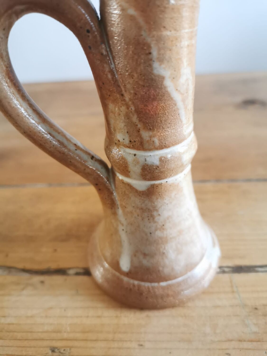 Vintage stoneware candle holder