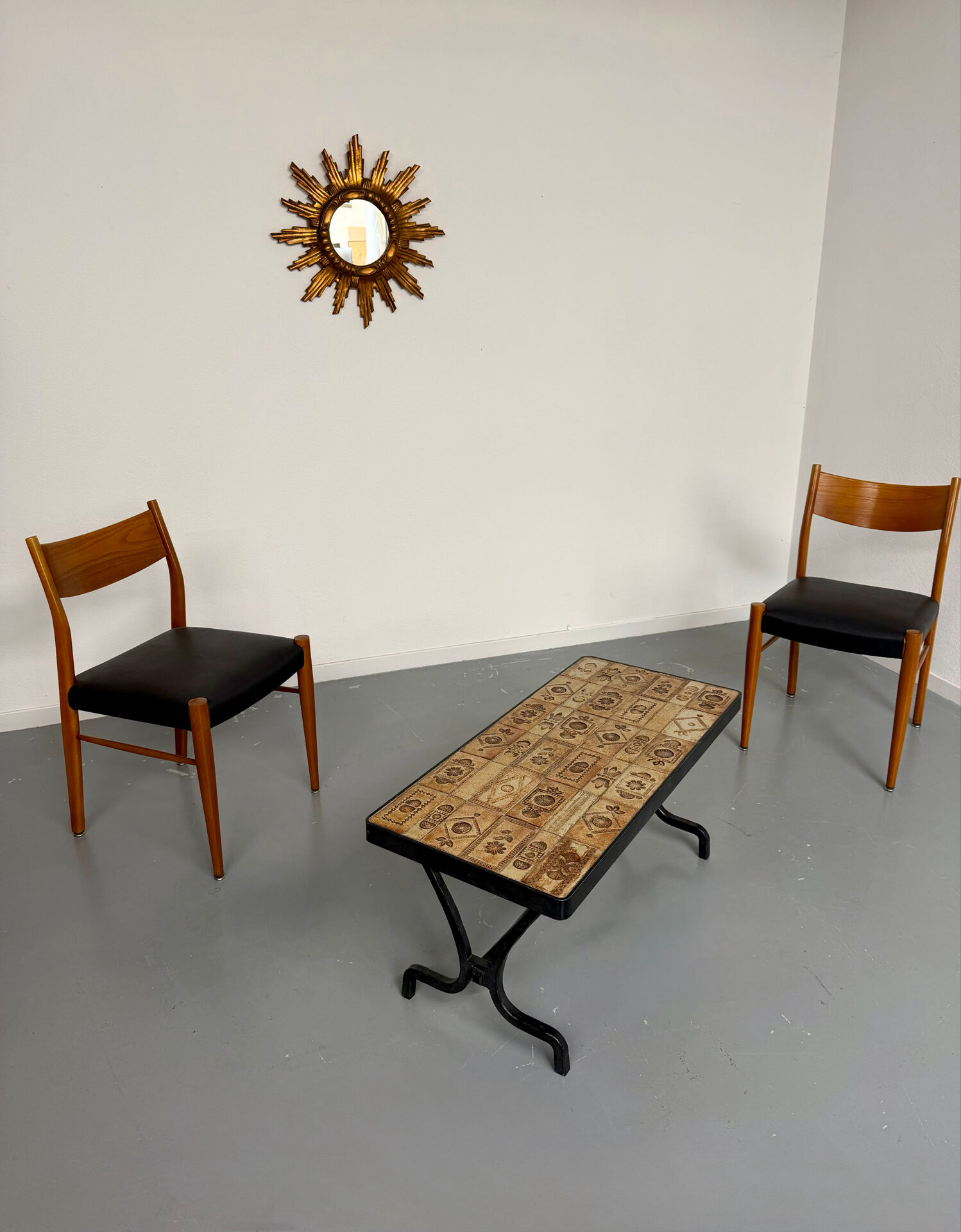 Pair of Italian design chairs by Consorzio Sedie Friuli, 1960s.