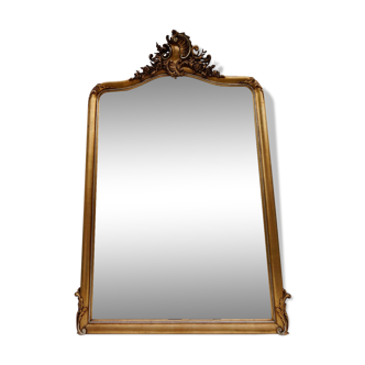 Miroir doré à la fin du 19e siècle style Louis XV-XVI 154x98cm