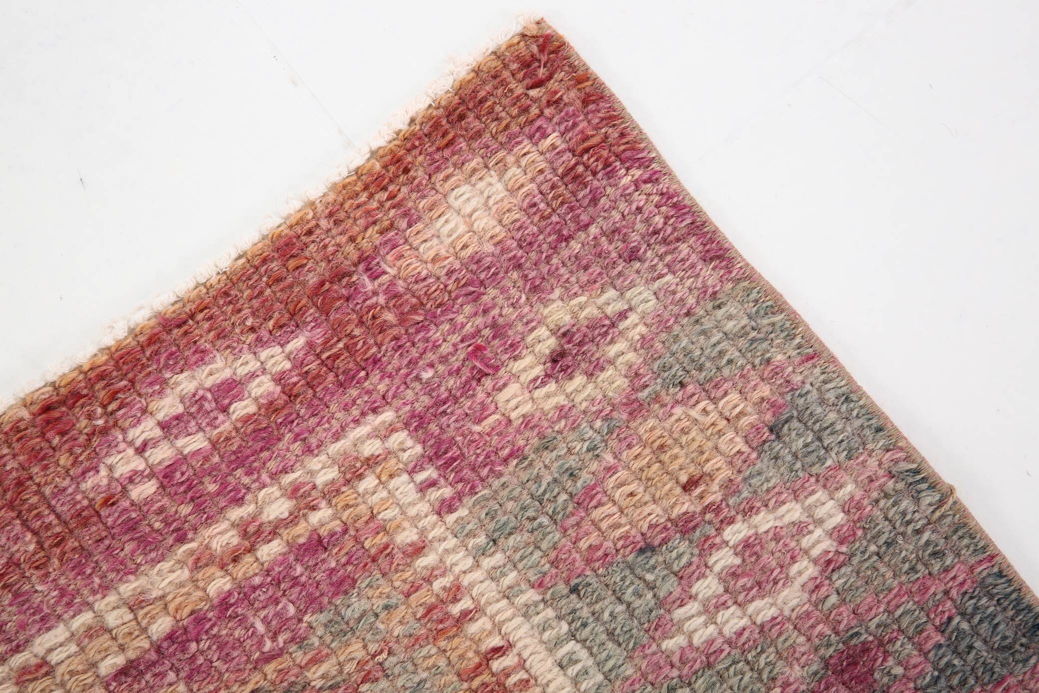 3x13 Rug For Entrway Pale Red Vintage Turkish Runner Rug, 84x394Cm