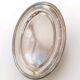 Large silver metal tray Christofle crossed ribbons
