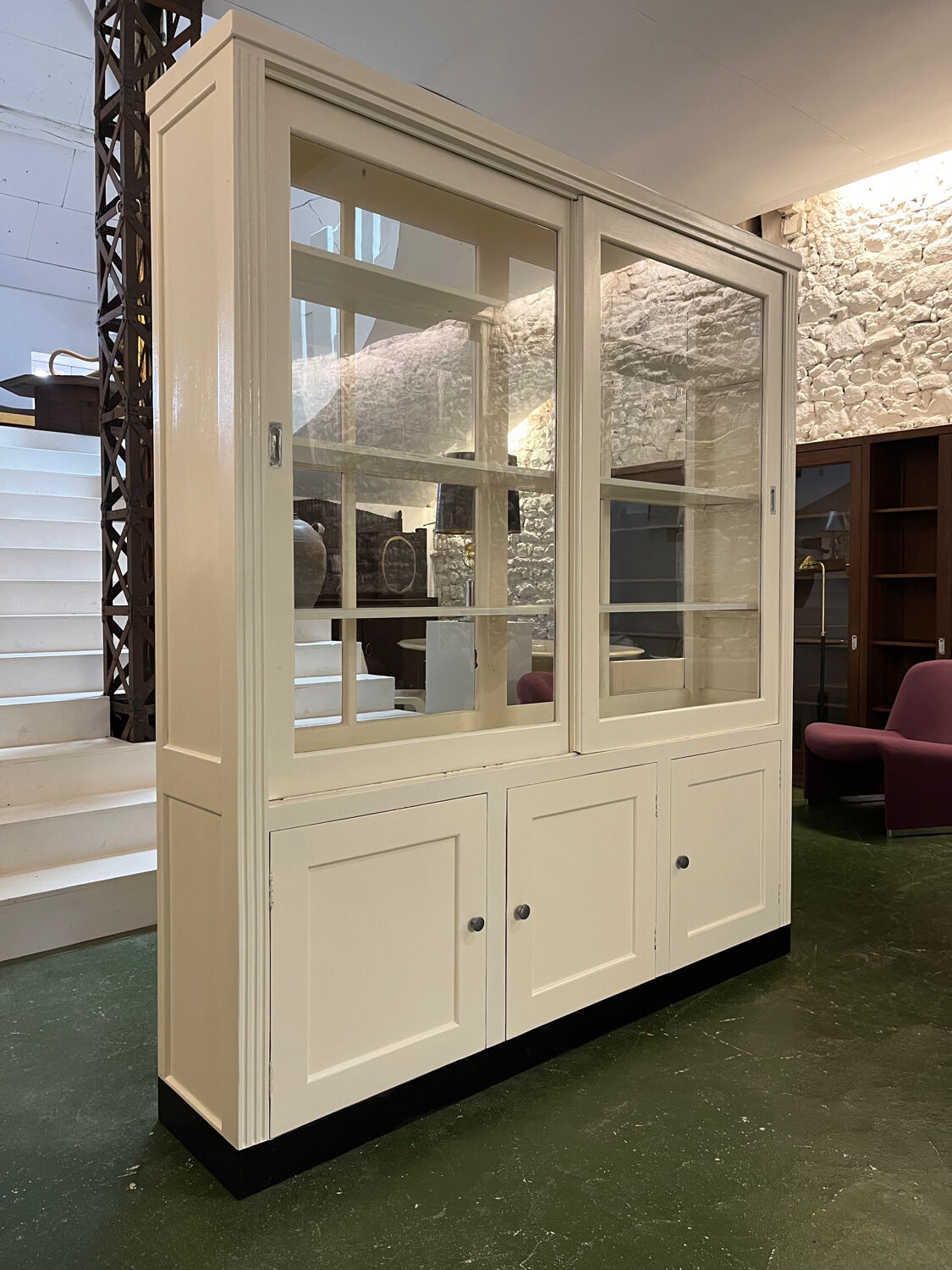 1950s Workshop Display Cabinet
