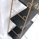 String modular shelf in gilded brass and black lacquered sheet metal Modernist DESIGN 1950-1960