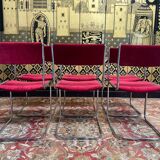 Set of 6 1970 Roche Bobois chrome chairs