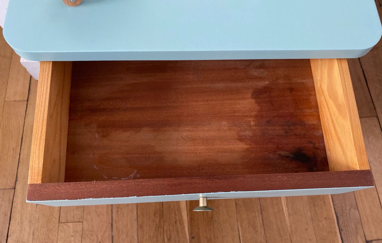 Retro green bedside table