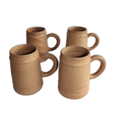 Suite de 4 chopes en grès