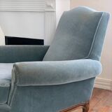 Antique velvet armchair