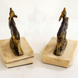 Pair of Art Deco deer book greenhouses