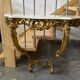 Console style Louis XV en bois doré et marbre