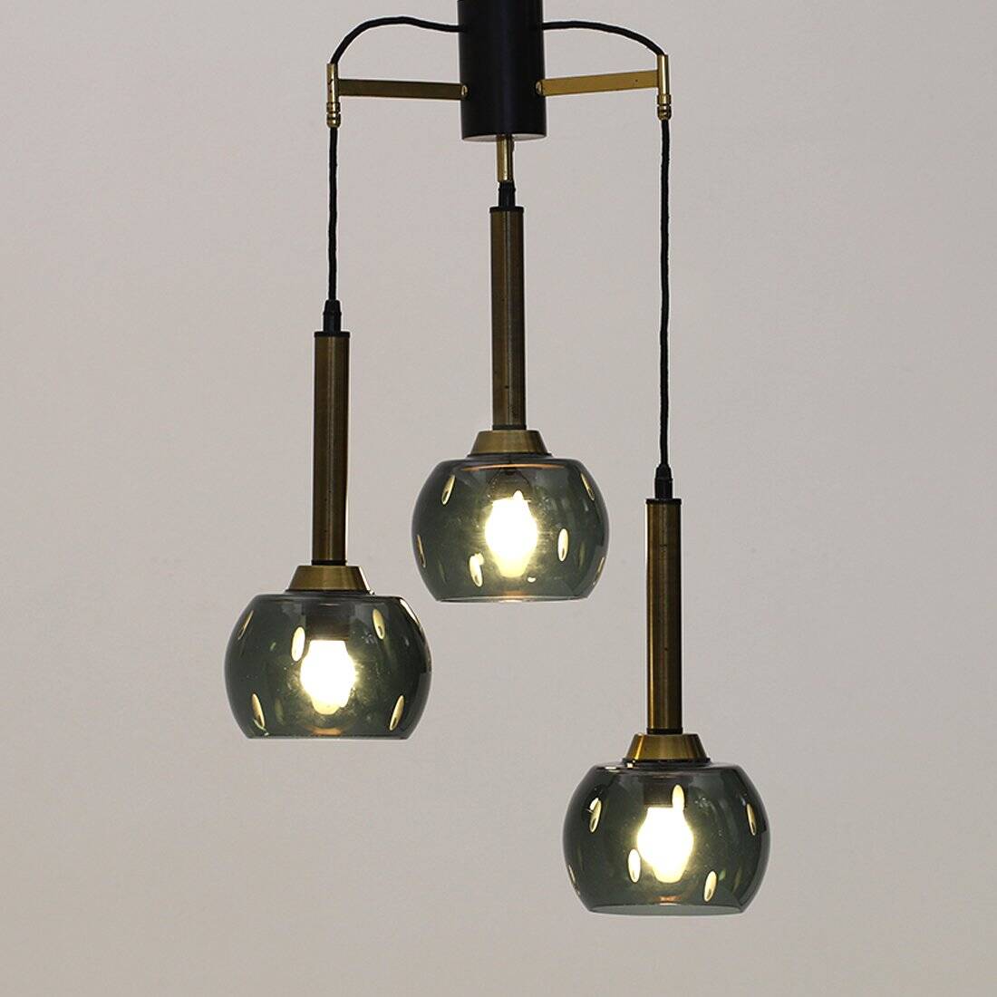 Ceiling lamp with three pendants, 1950s