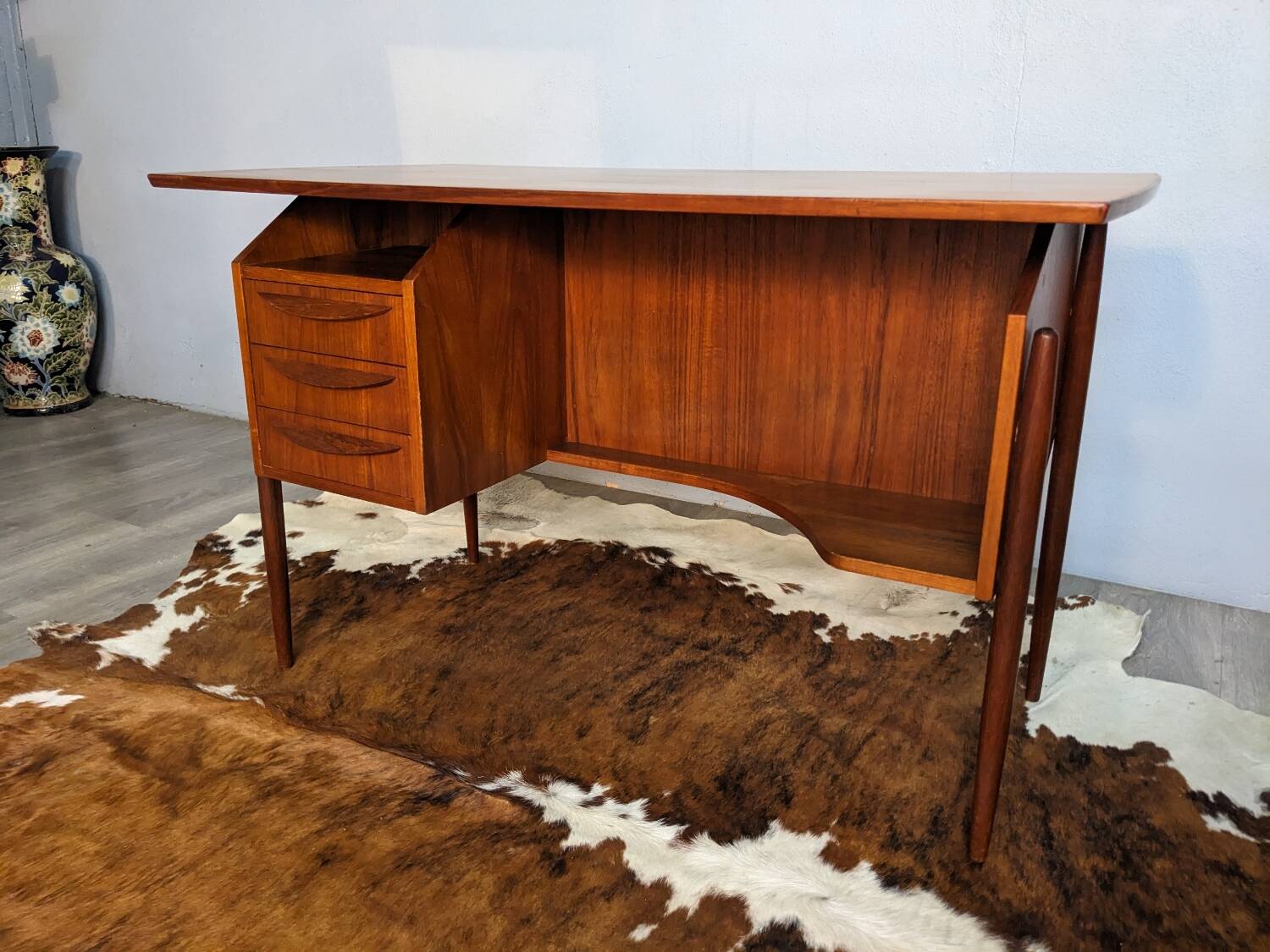 Small Scandinavian teak desk