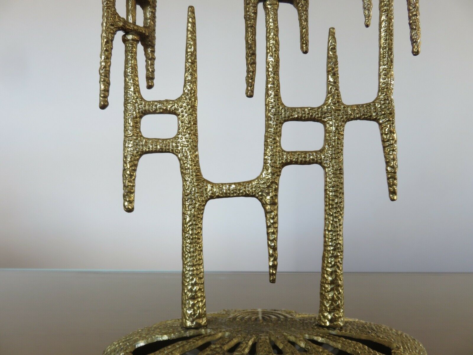 Brutal brass candlestick 9 70s candles