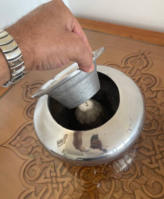 Moroccan handmade silver ashtray