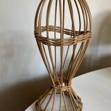 Wicker mannequin hat head