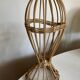 Wicker mannequin hat head