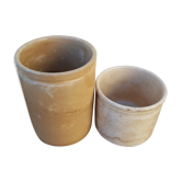 Duo de pots à confiture en grès