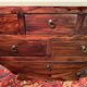 Vintage half-moon drawer console