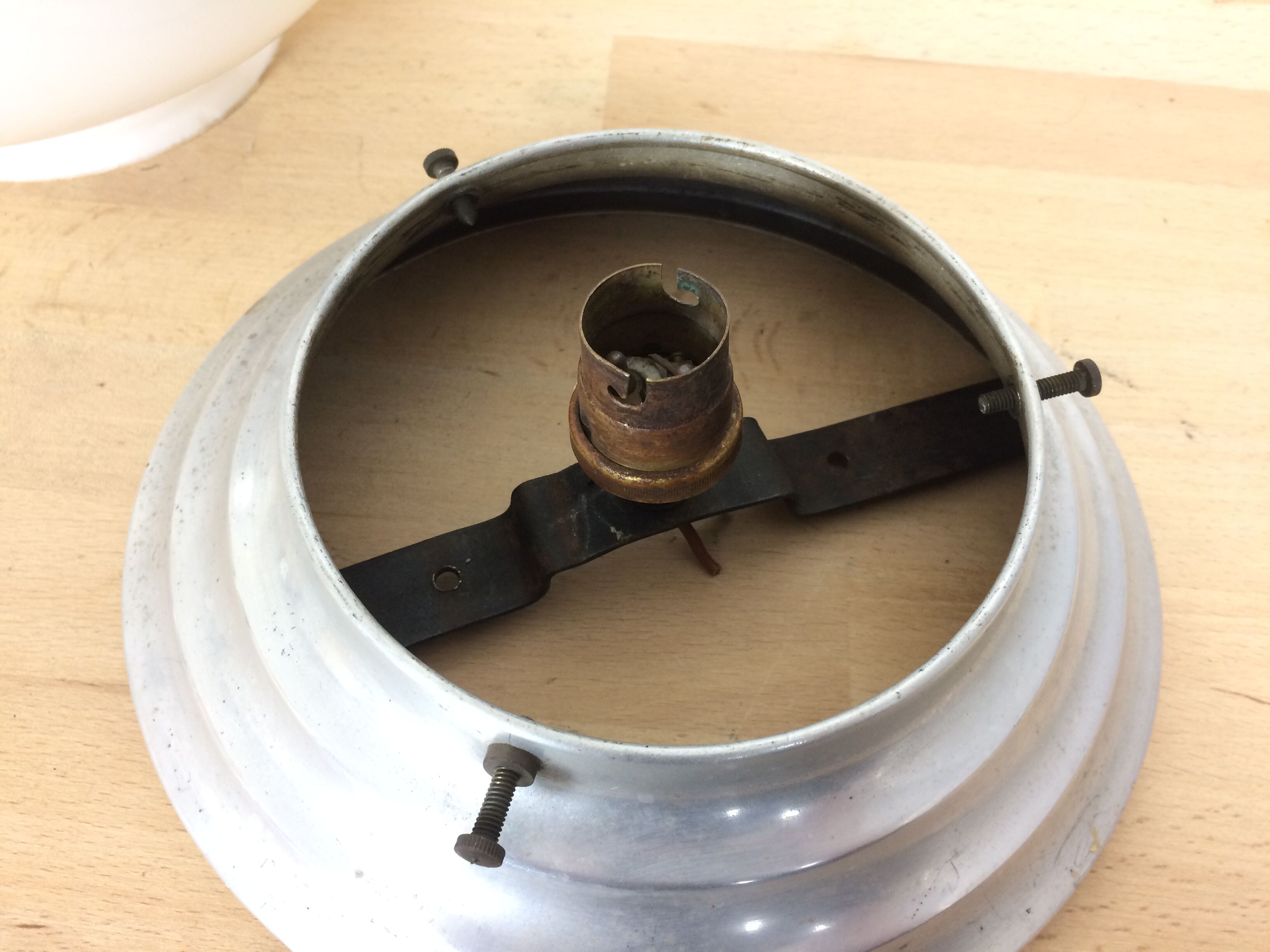 Opaline ball ceiling apply 24 cm