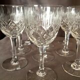 Suite of 10 glasses a porto or wine cooked lemberg cristal de lorraine