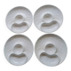4 barbotine plates with artichoke design by Bordallo