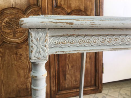 Table top white marble Louis XVI style