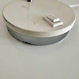 Italian adjustable eyeball lamp in chrome and opaline, 1970s.