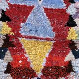 Tapis Berbère Boucherouite coloré - 81 x 190 cm