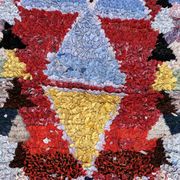 Tapis Berbère Boucherouite coloré - 81 x 190 cm