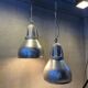 2x vintage Schréder pendant lamps