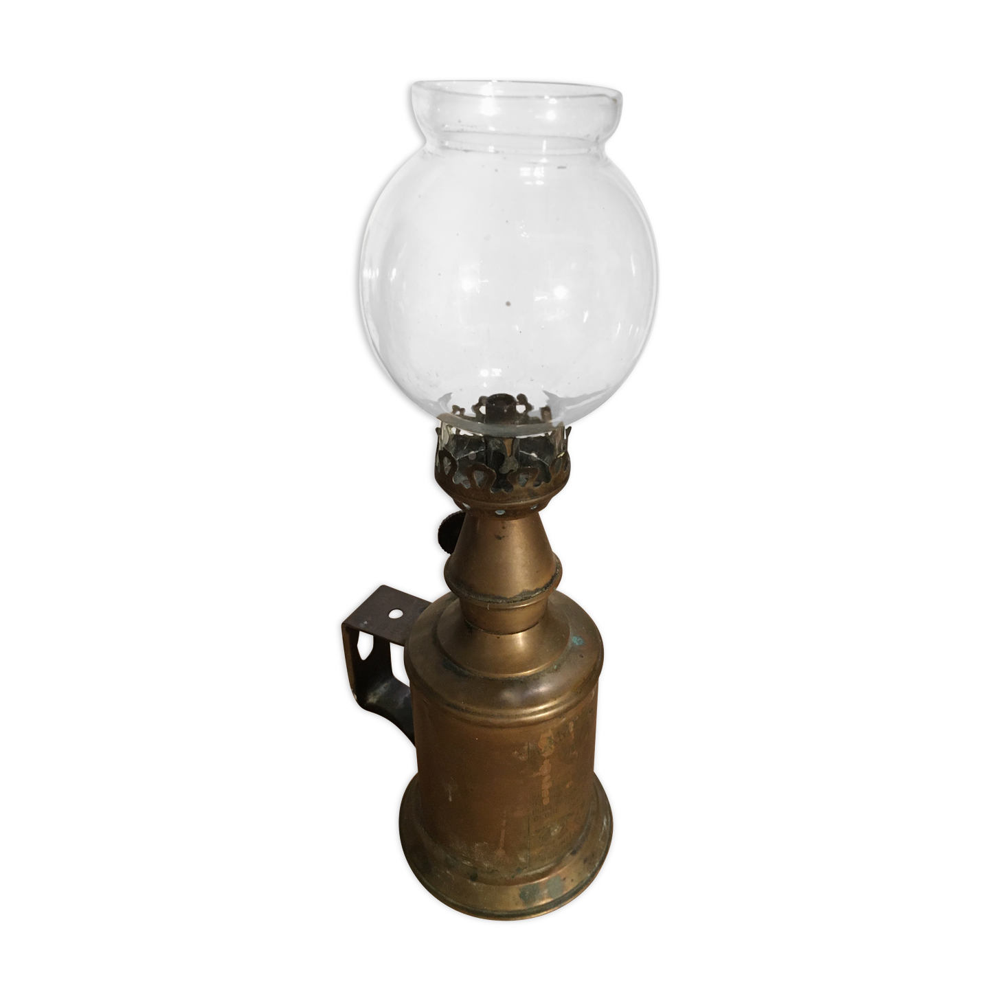 Late XIX brass Pigeon Lamp