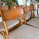 6 Scandinavian corduroy chairs