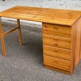 Scandinavian solid wood desk with 4 drawers 120cm