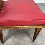 Pair of 1950s wooden cross-braced chairs