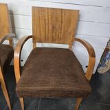 Vintage walnut bridge chairs