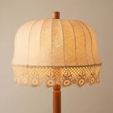 Lampadaire en bois et textile de Suède
