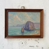 Sea framed oil painting