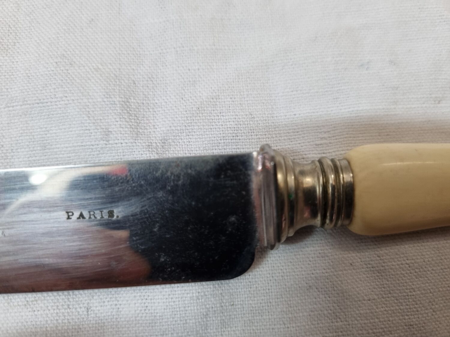 6 meat knives, ivory handle, late nineteenth