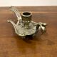 Brass peacock candle holder