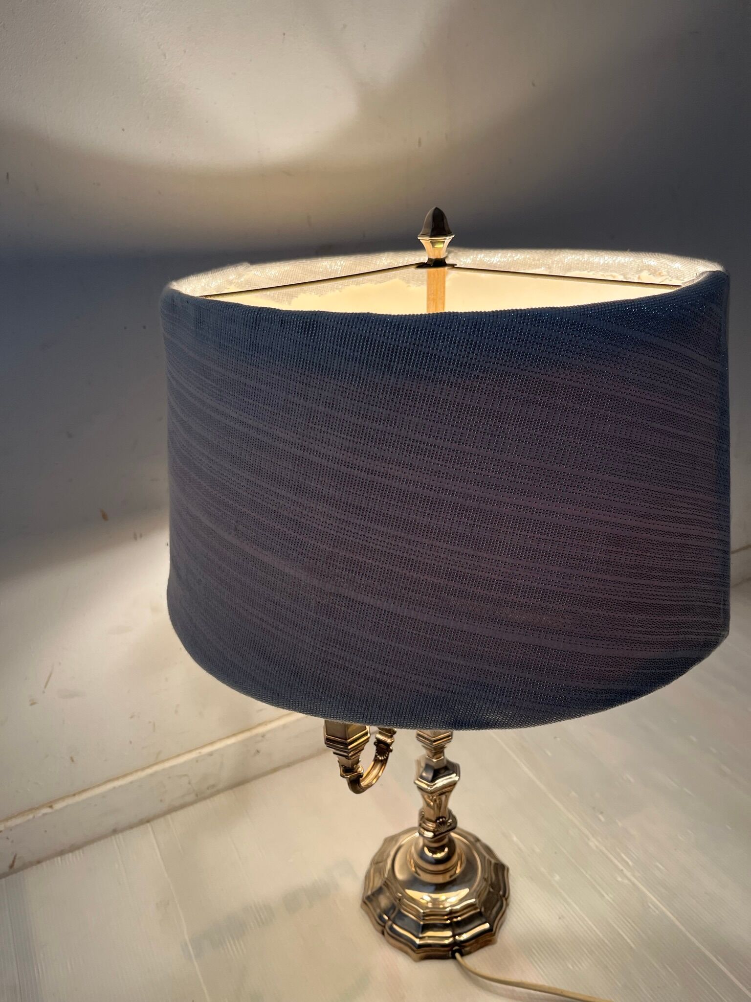 Vintage hot water bottle lamp