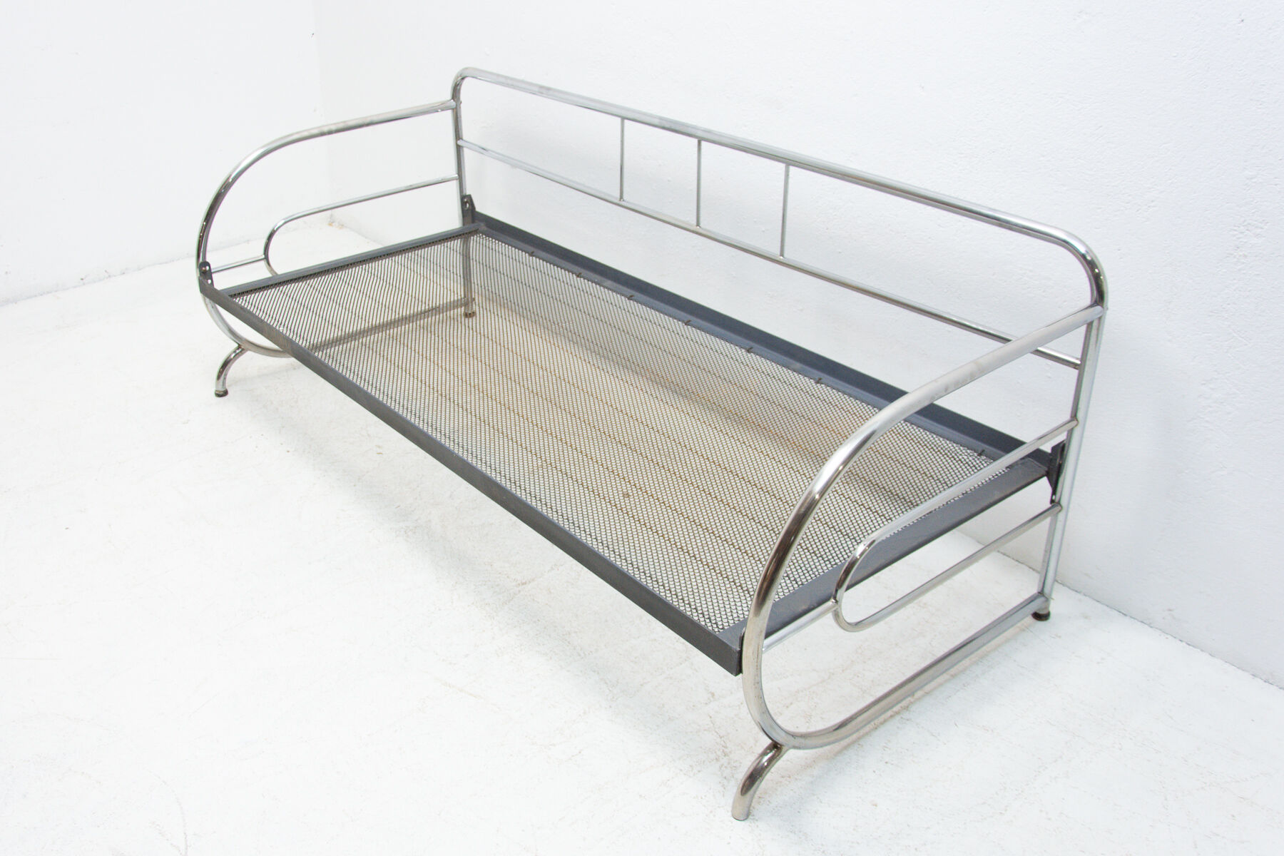 Chromed Bauhaus sofa, 1930´s, Bohemia
